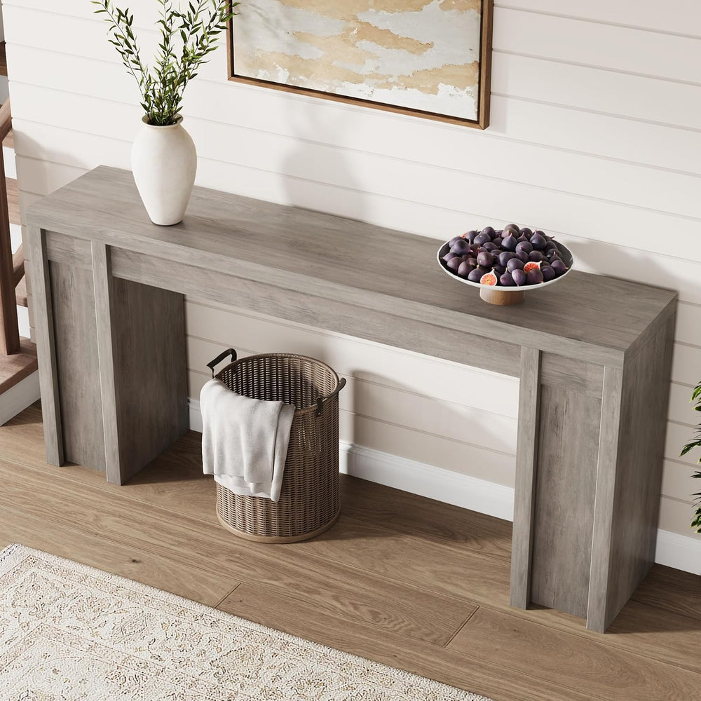 GarveeHome 70.9-Inch Farmhouse Hallway Console Table - Long Sofa Table Behind...