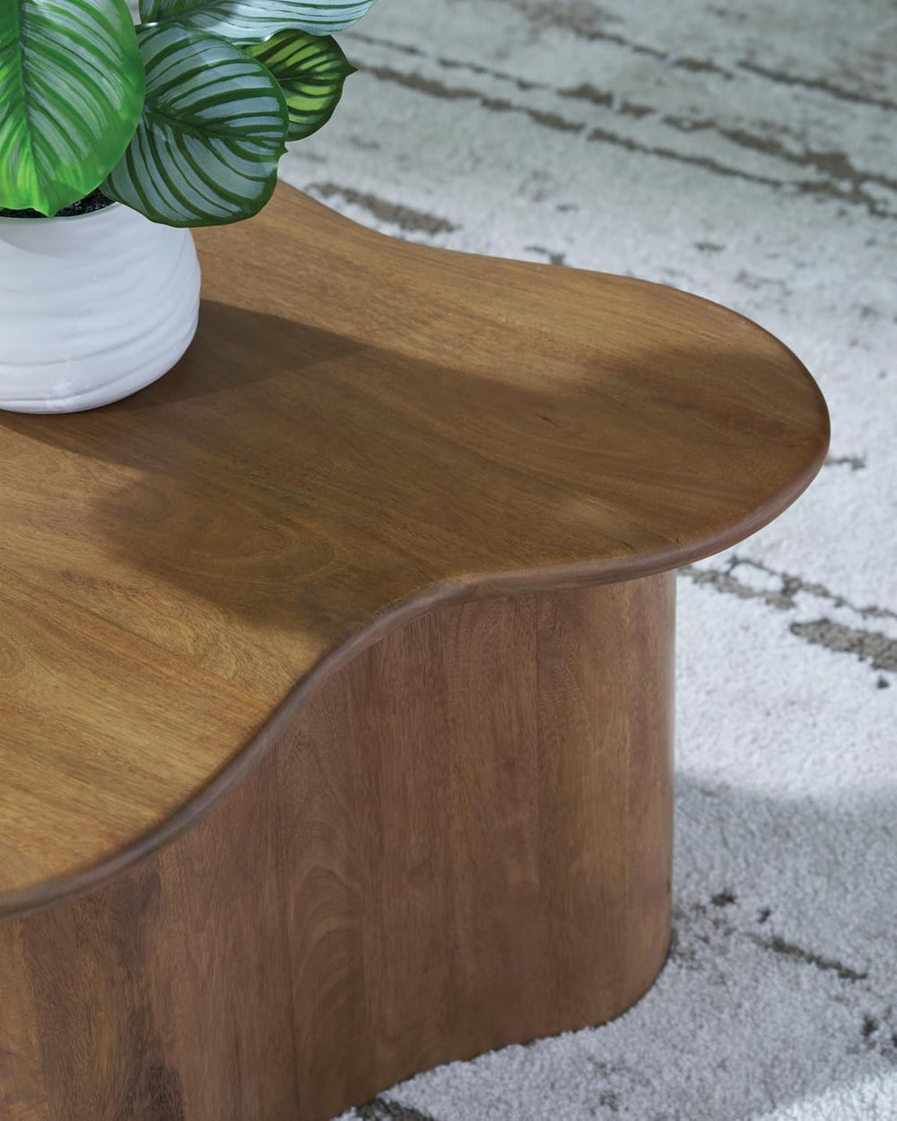 Signature Design by Ashley Solid Mango Wood Nesting Coffee Table Set of 2 | S...
