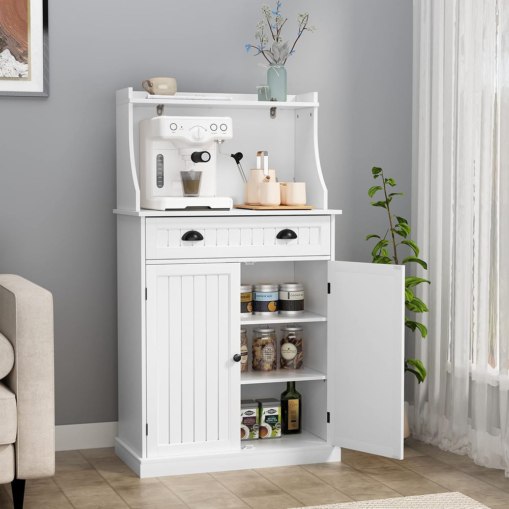 HOLTICO 54" Freestanding Kitchen Pantry Storage Cabinet with Doors and A...