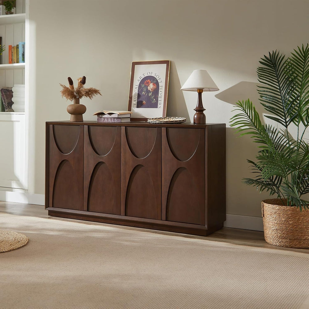 LKTART 59" Sideboard Buffet Cabinet Retro Accent Storage Cabinet with Ma...