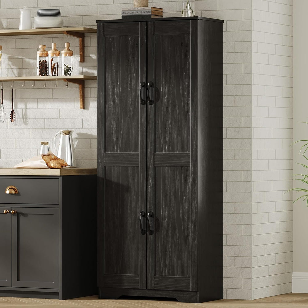 GarveeHome Tall Kitchen Pantry Cabinet, 60 in Storage Cabinet with 2 Doors an...