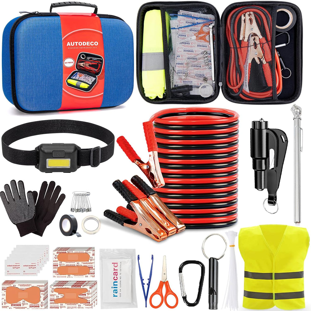 Car Roadside Emergency Kit, Car Safety Kit for Men Portable Car Kits for Emer...