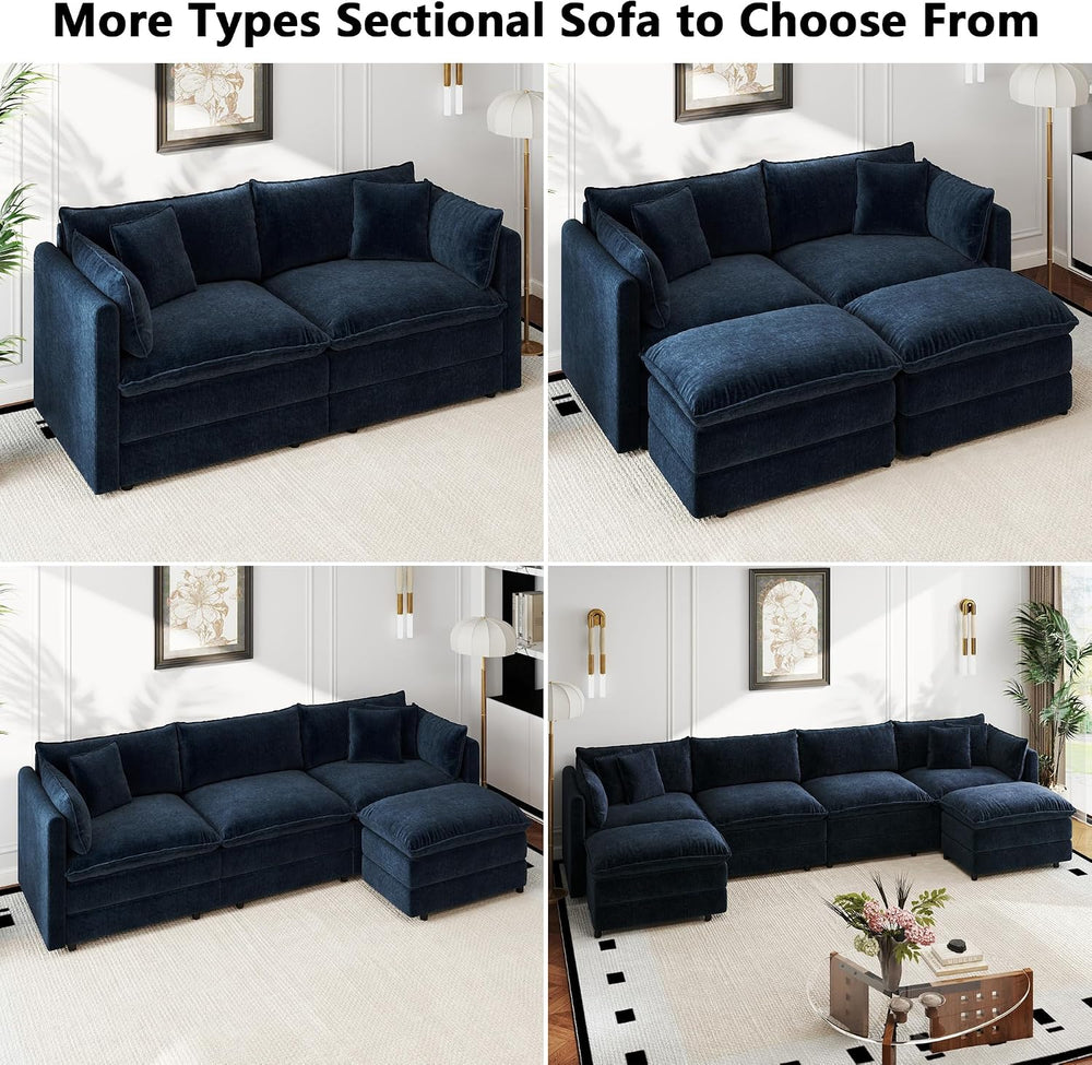Aoowow Modular Sectional Sofa Modern Convertible Loveseat Couch,77.16 Inch De...