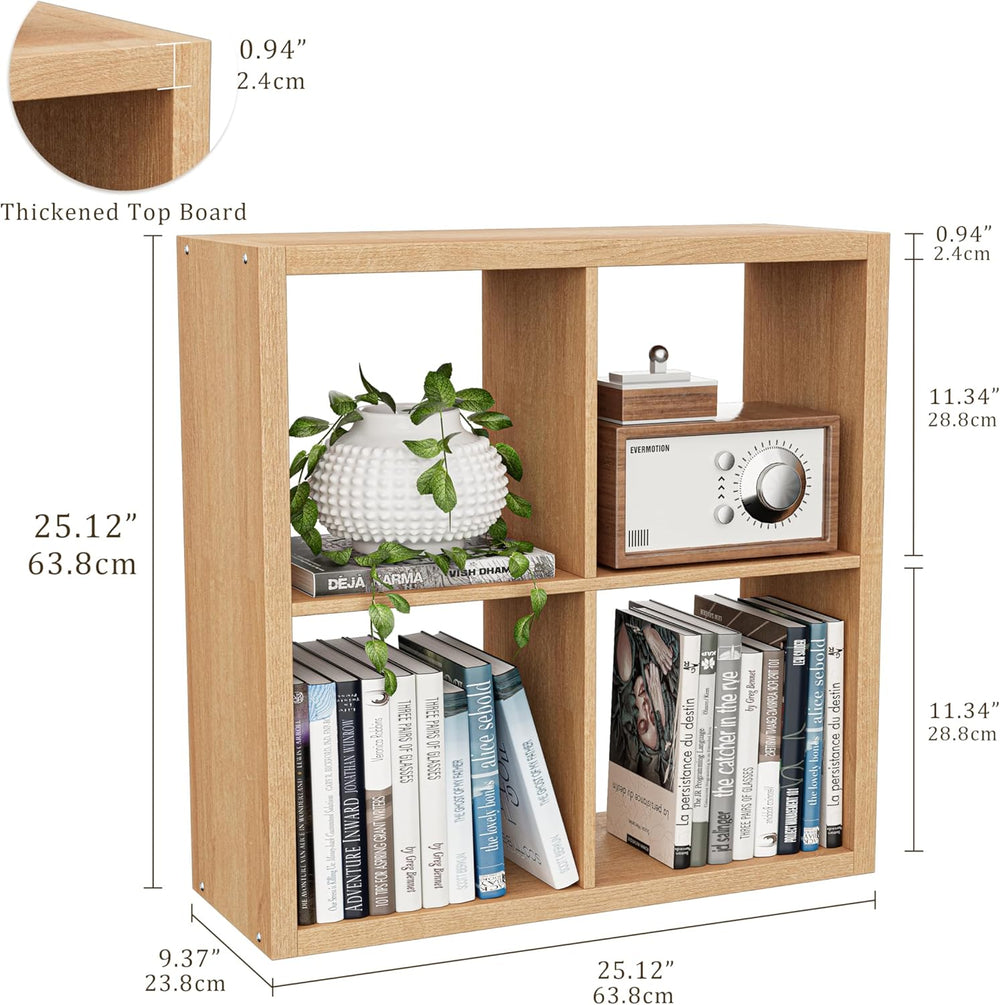 Cube Storage Organizer Bookcase, Decorative 11 inch Open Back Cubical Shelf w...