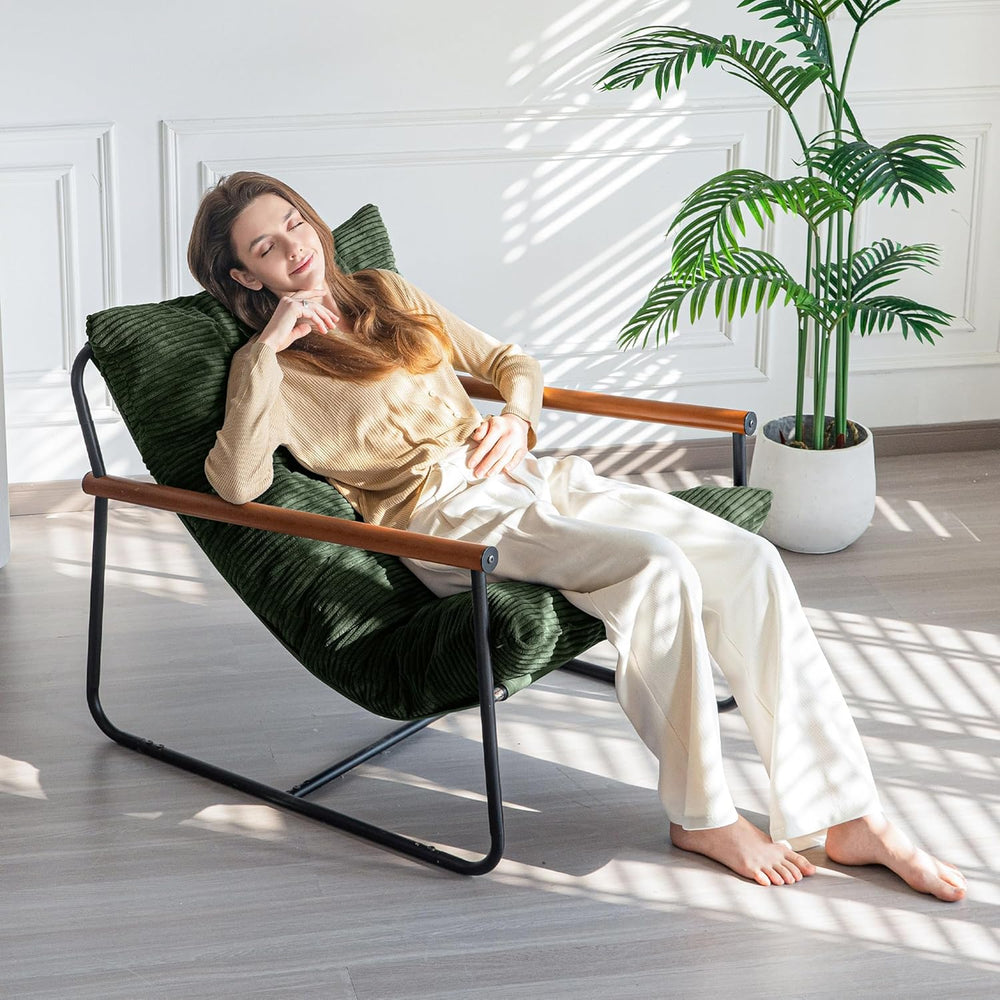 MAXYOYO Modern Accent Chair, Comfy Living Room Chair with Metal Frame | Accen...