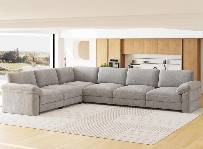 Oversized Sectional Couches for Living Room, Modular L Shaped Cloud Sofa