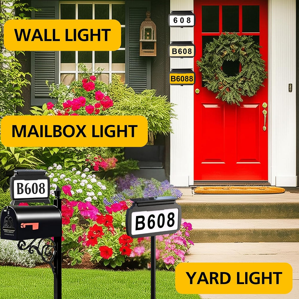 Brighticonic LED Solar House Number Light