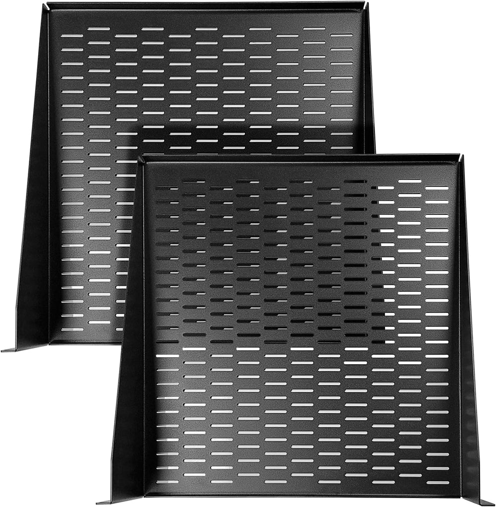 AxcessAbles 2U Vented Rack Shelf - 2 Pack | Rack Trays for 19 Inch Equipment ...