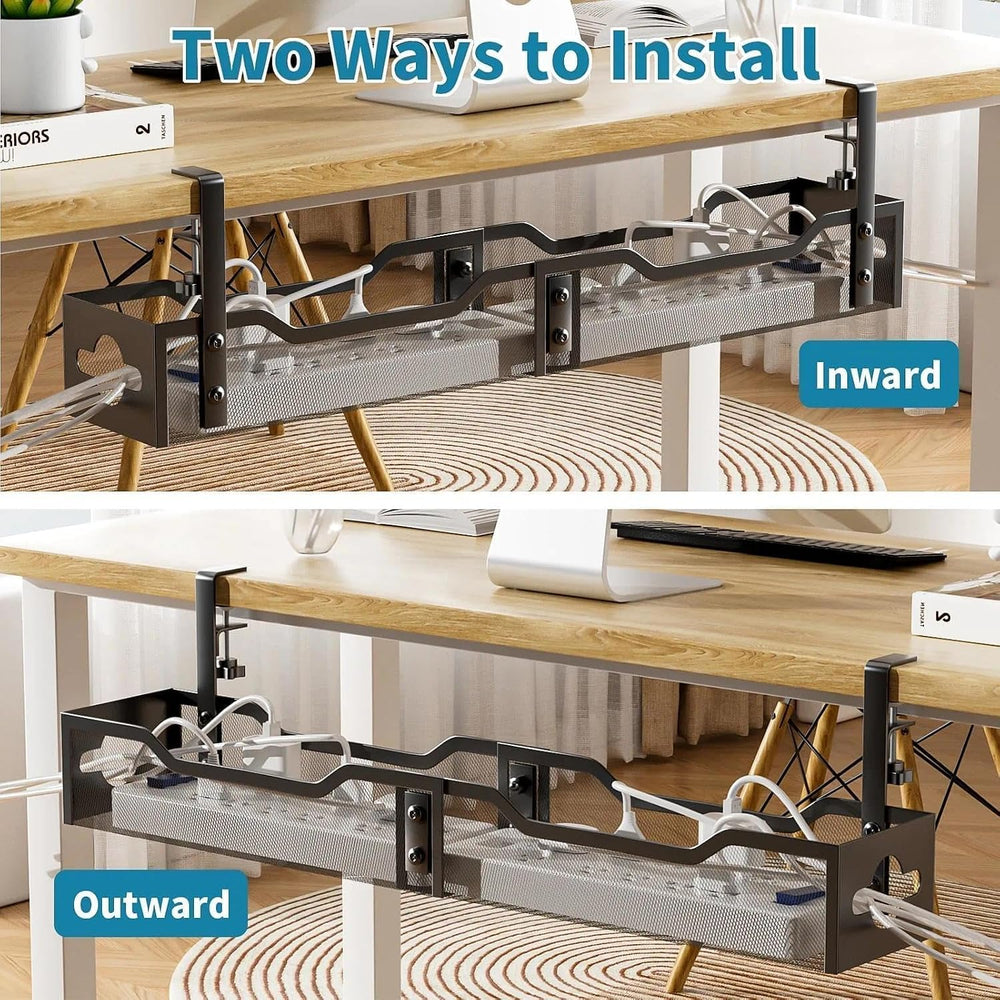 Under Desk Cable Management Tray 32'', Cable Management Under Desk No...