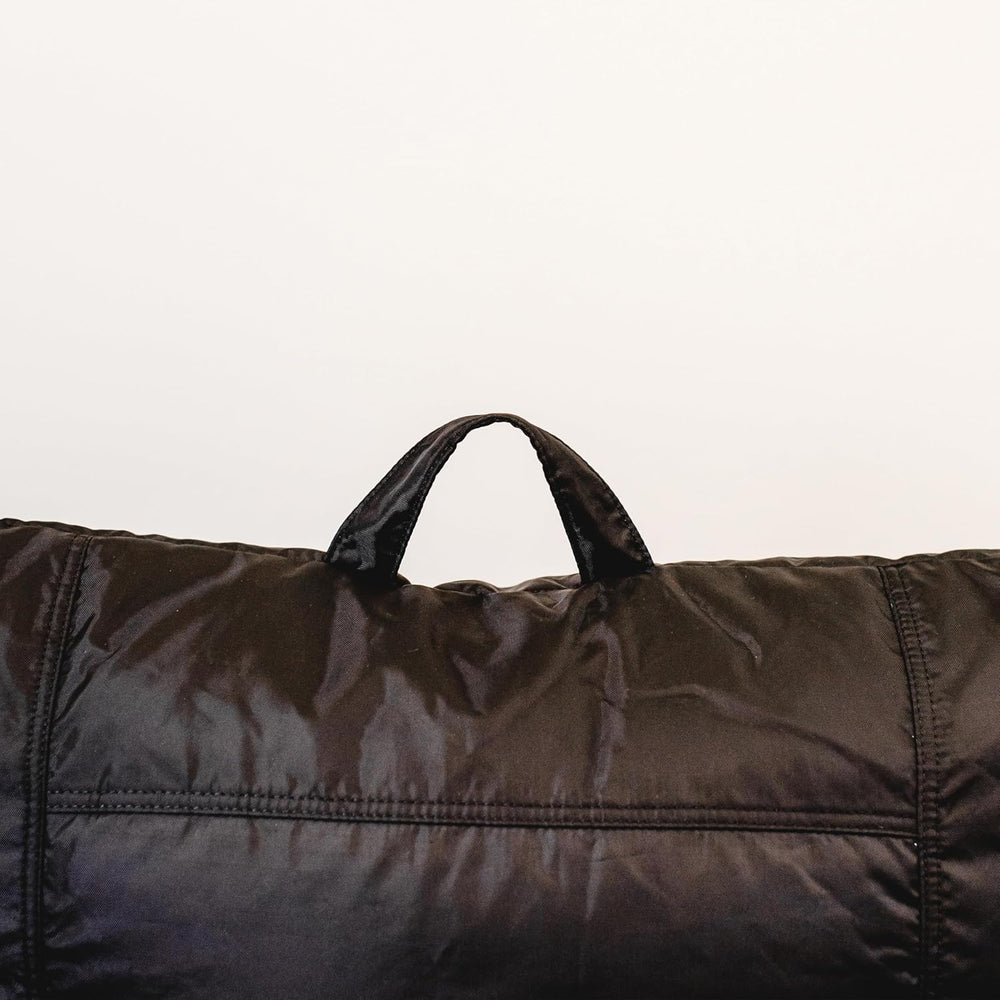 Big Joe Dorm Bean Bag Chair with Drink Holder and Pocket, Black Smartmax, Dur...
