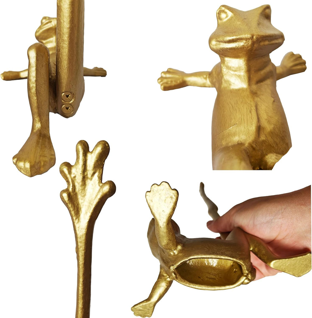 Frog Paper Towel Holder 16.5'' Cast Iron Paper Towel Holder Funny Toi...