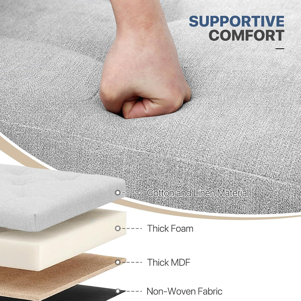 MoNiBloom 15 Inches Storage Ottoman Cube, Folding Square Foot Rest Stool, Sma...