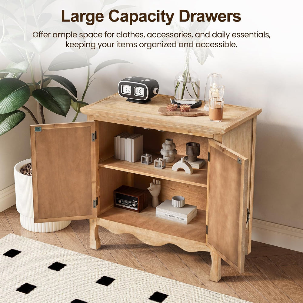 RoyalCraft Sideboard Buffet Kitchen Storage Cabinet, Solid Wood Credenza Acce...