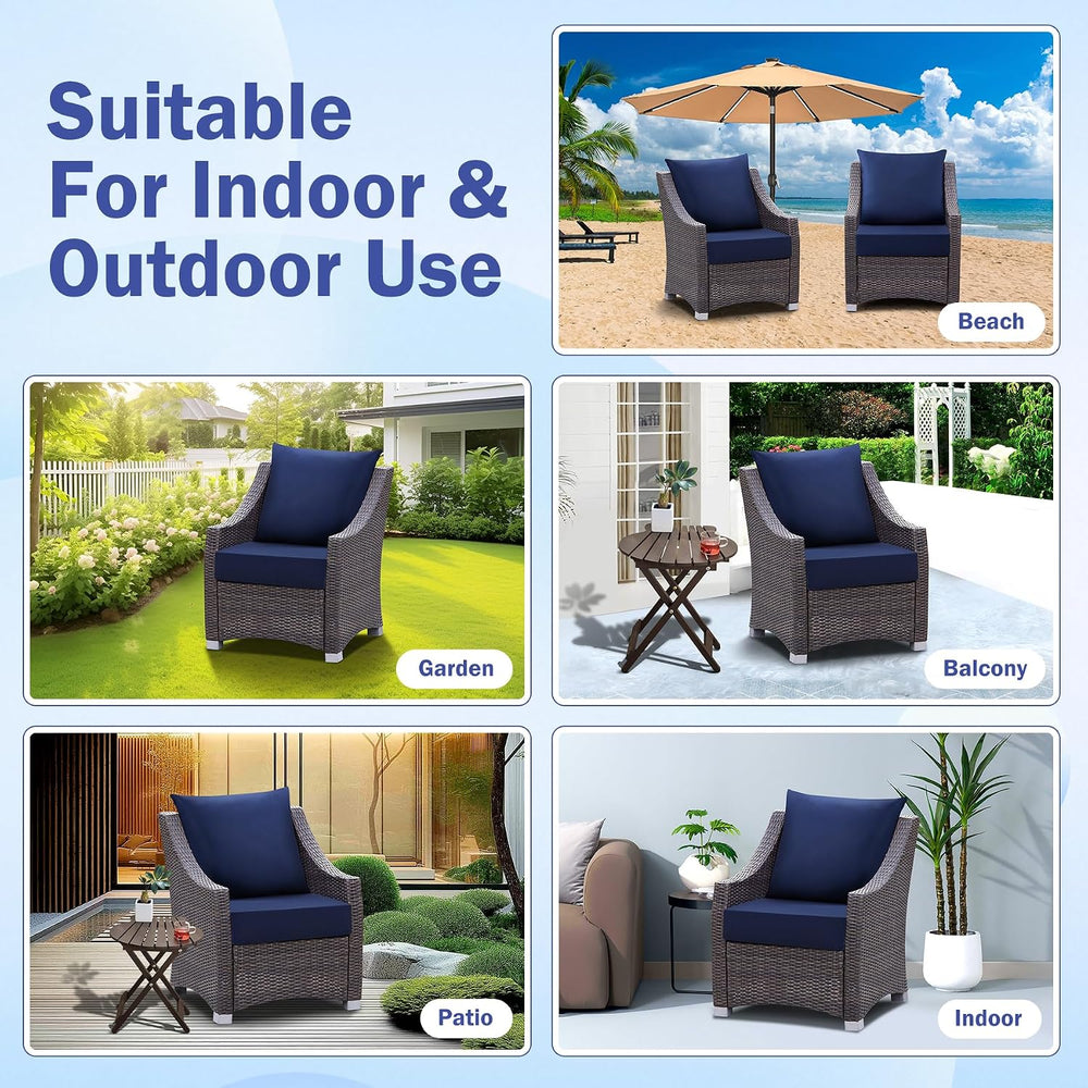 Outdoor Chair Cushions, 24 x 24 Inch Outdoor Cushion for Patio Furniture, Pat...