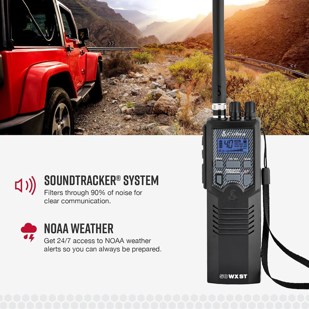 Cobra HH50WXST Handheld CB Radio - Emergency Radio with Access to Full 40 Cha...