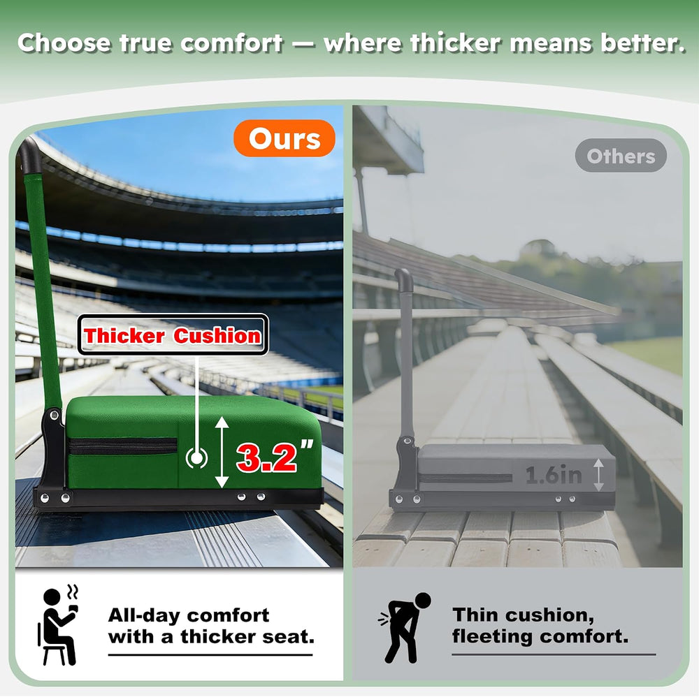 Stadium Seats with Back Support Cushion, Folding Stadium Seats for Bleachers ...