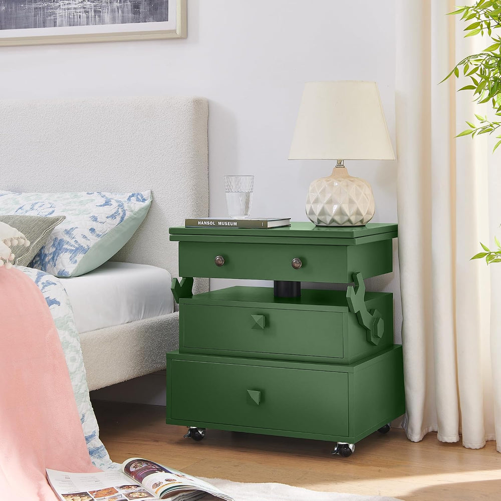 Polibi Multi-Functional Lift Top Side Table with USB Ports and AC Outlets, He...