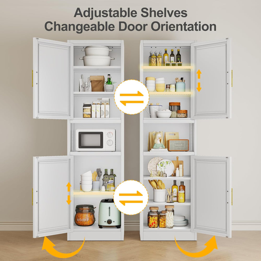 Ckzbx Tall Narrow Storage Cabinet 66.93" H Tall Bathroom Cabinet Metal P...