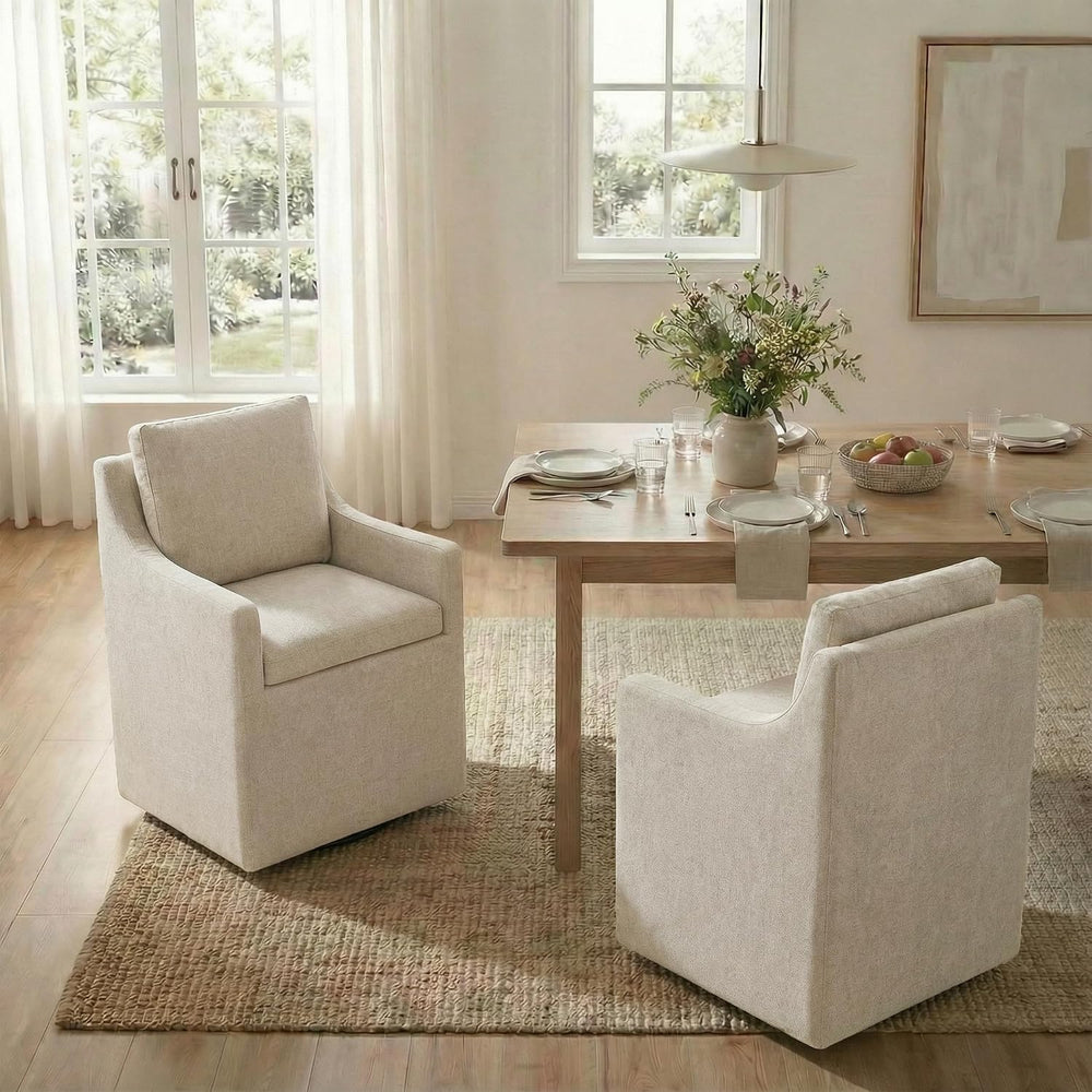 KISLOT Upholstered Dining Chairs Set of 2, Modern Dining Room Chairs with Cas...