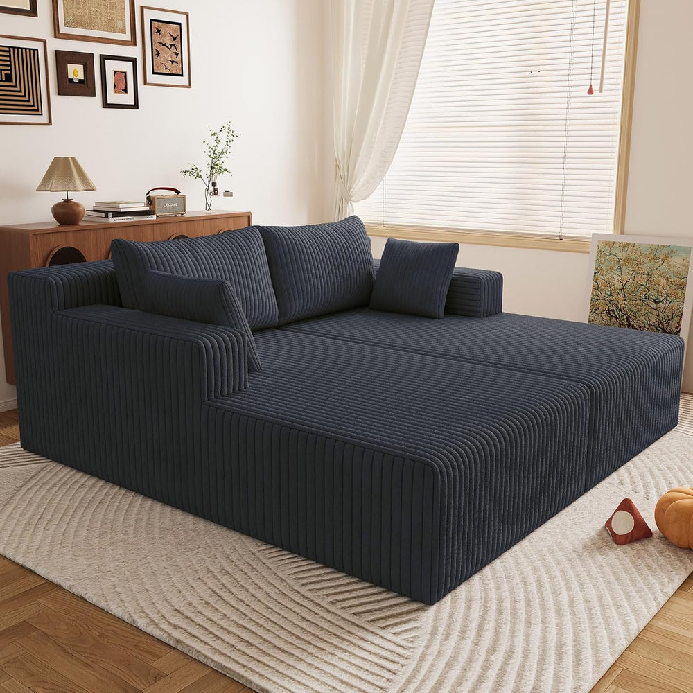 LUCKHAO 71" Oversized Chaise Lounge Chair,Sectional Double Lounge Chaise...