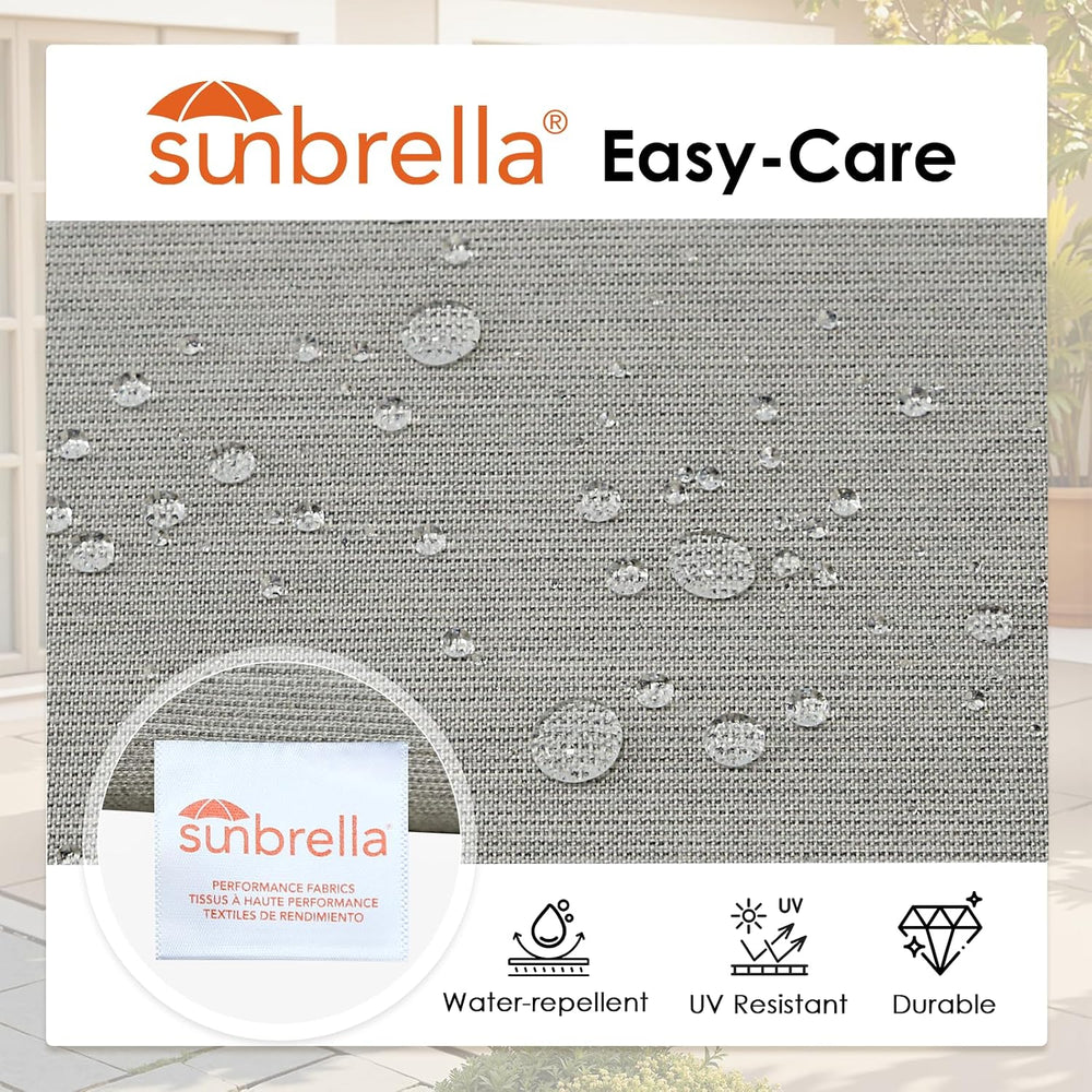Outdoor Sunbrella Square Corner Seat Cushion, 19"x19"x3", Set ...