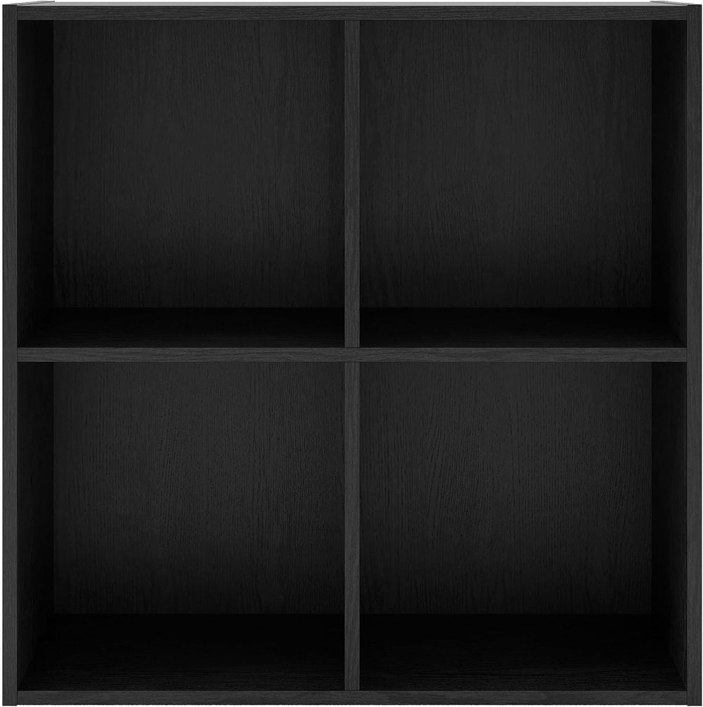 Homes: Inside + Out Apexa 4-Cube Storage Organizer Shelves, Stackable Wood Bo...