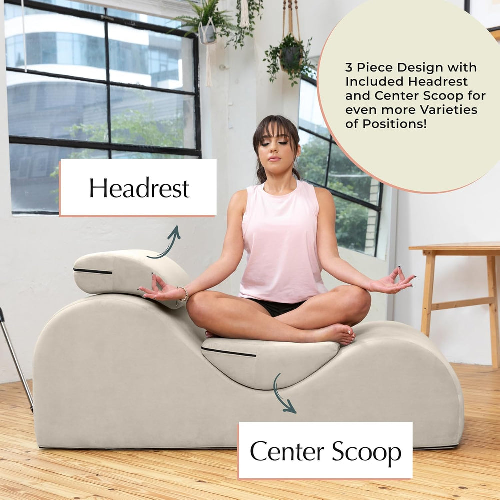 Avana Luvu Lounger - Chaise Lounge Chair for Yoga, Exercise, Massage - High D...