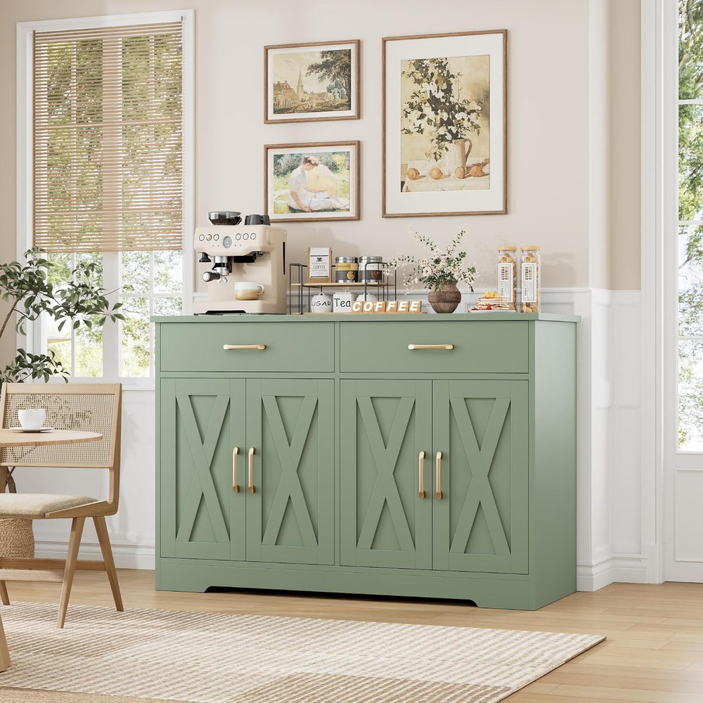 HOSTACK Buffet Cabinet with Storage, 47.2" Kitchen Sideboard Buffet with...