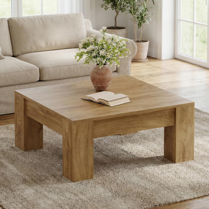 Tribesigns 39" Square Coffee Table for Living Room, Modern Farmhouse