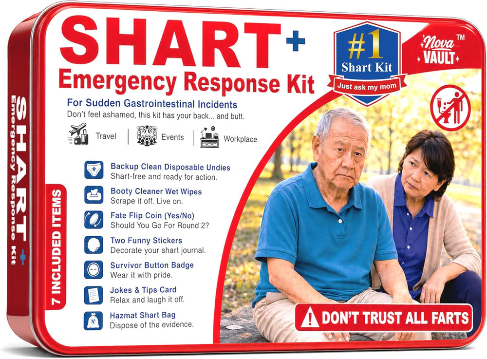Sharting Survival Kit by Nova Vault – Funny Shart Emergency Gag Gift for Men,...