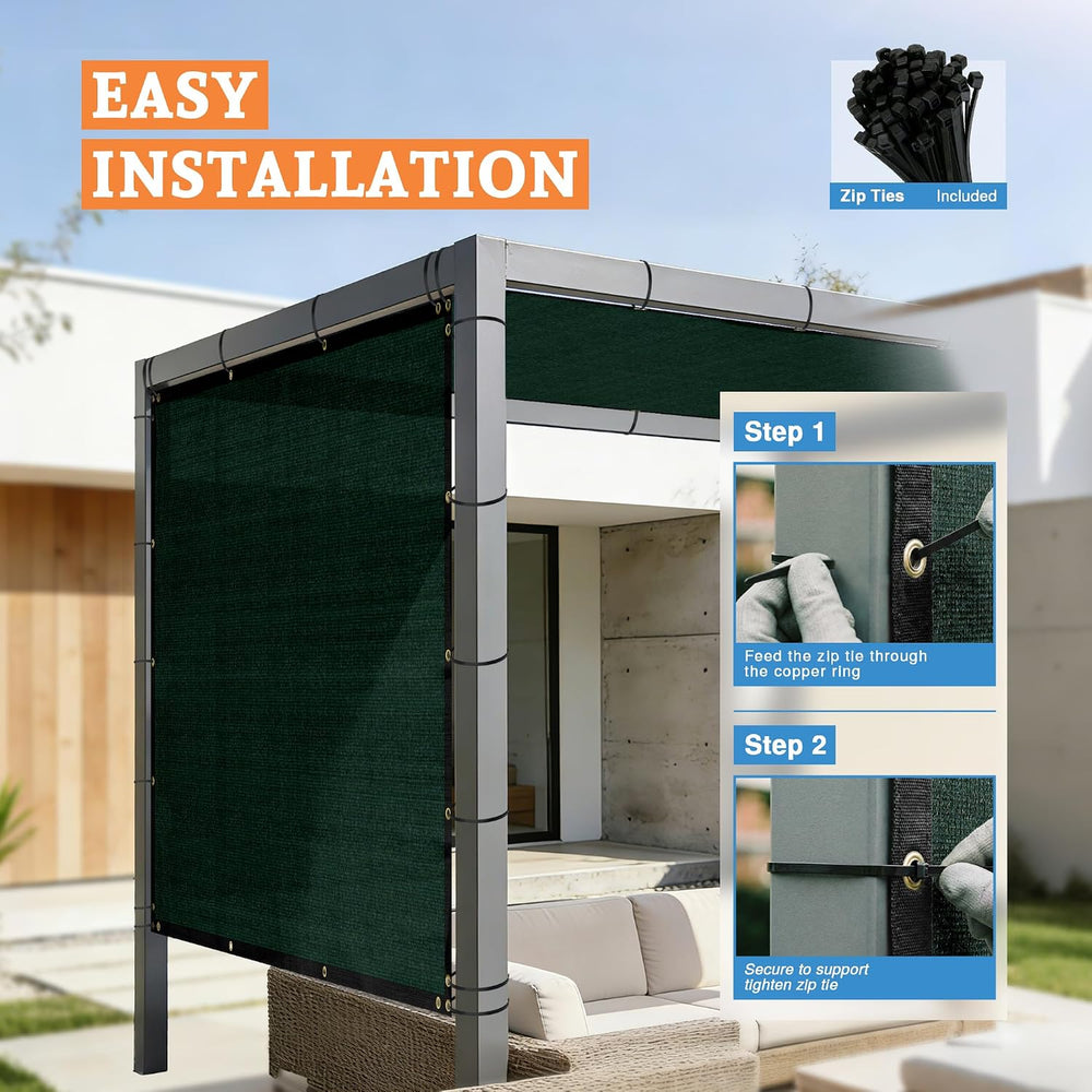 6' x 50' Fence Privacy Screen UV Blocking Mesh Fencing Covers Heavy D...