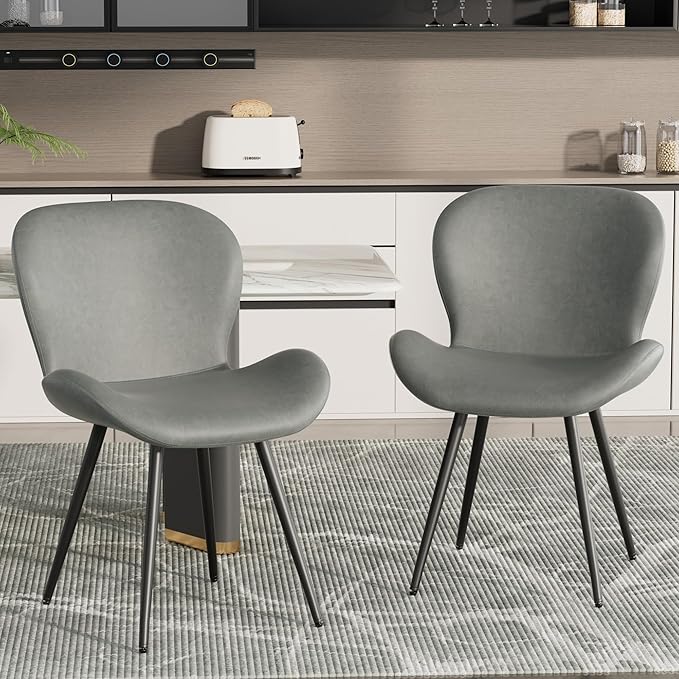Nalupatio Dining Chairs Set of 2, Modern Dining Room Chairs Comfy Backrest Th...