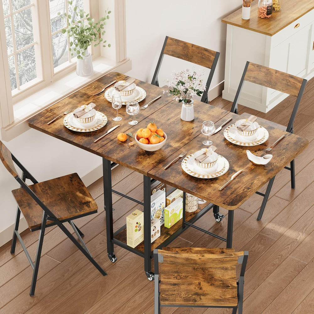 Garvee 5-Piece Dining Table Set, Dining Table Set for 4 with Chairs