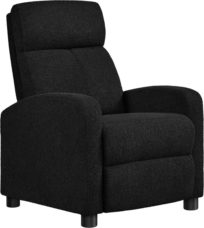 Yaheetech Recliner Chair with 3 Adjustable Angles Living Room Chairs Black