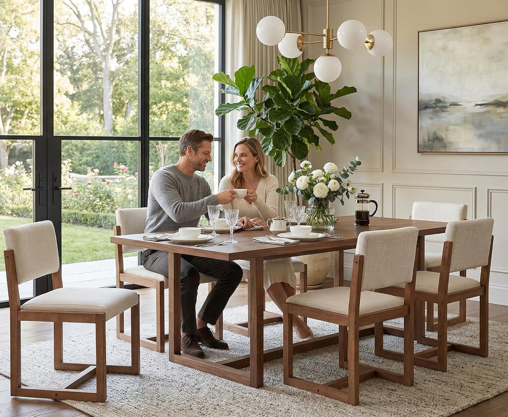 DUOMAY Upholstered Dining Chairs Set of 4, Mid-Century Modern Dining Room Cha...