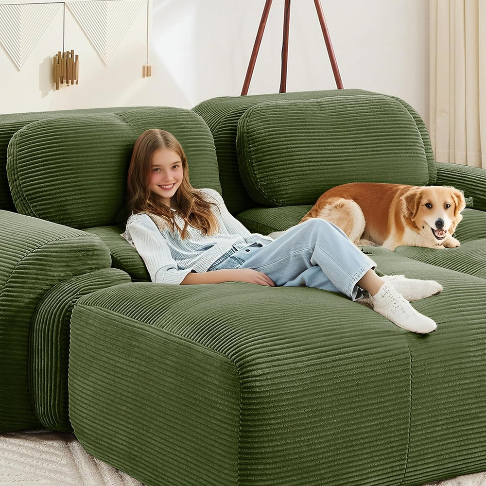 SoarFlash 81” Sectional Cloud Sofa Couches for Living Room-2 Seater L-Shaped ...