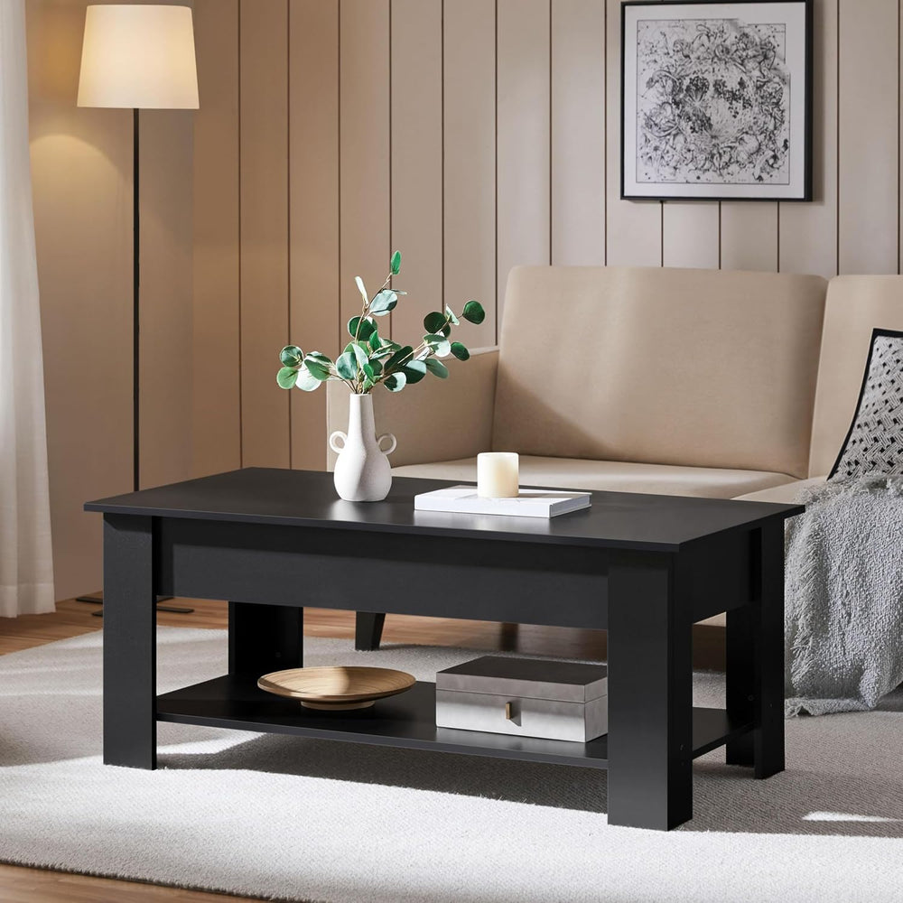 Yaheetech 47.2" Lift Top Coffee Table with Hidden Storage & Shelf, B...