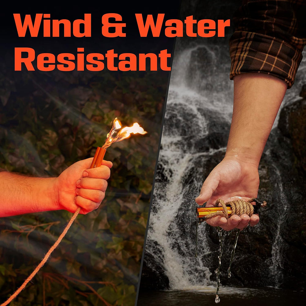 PREPARED4X Fire Starter Survival Tool, Ferro Rod Flint and Steel Kit