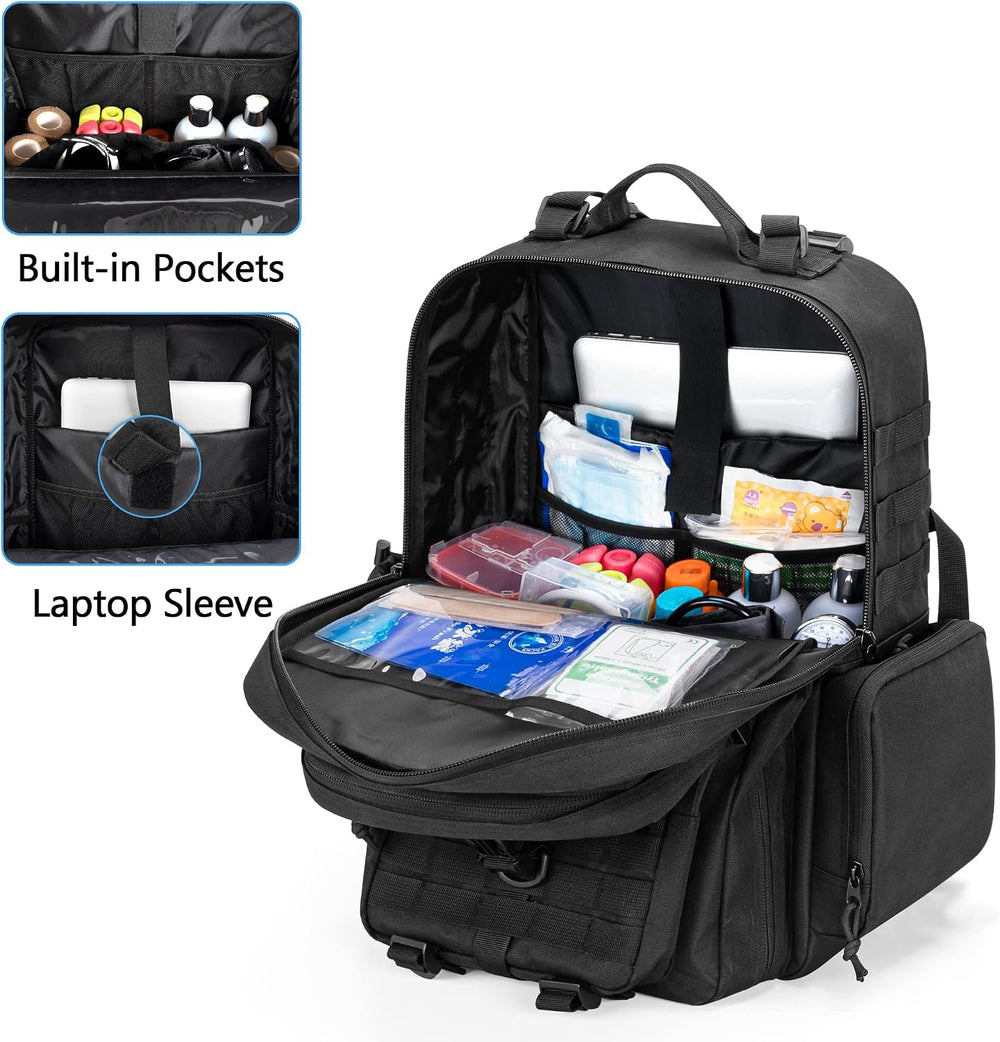 Damero Medical Tactical Backpack, Medical Supplies Bag with Top Y-Strap