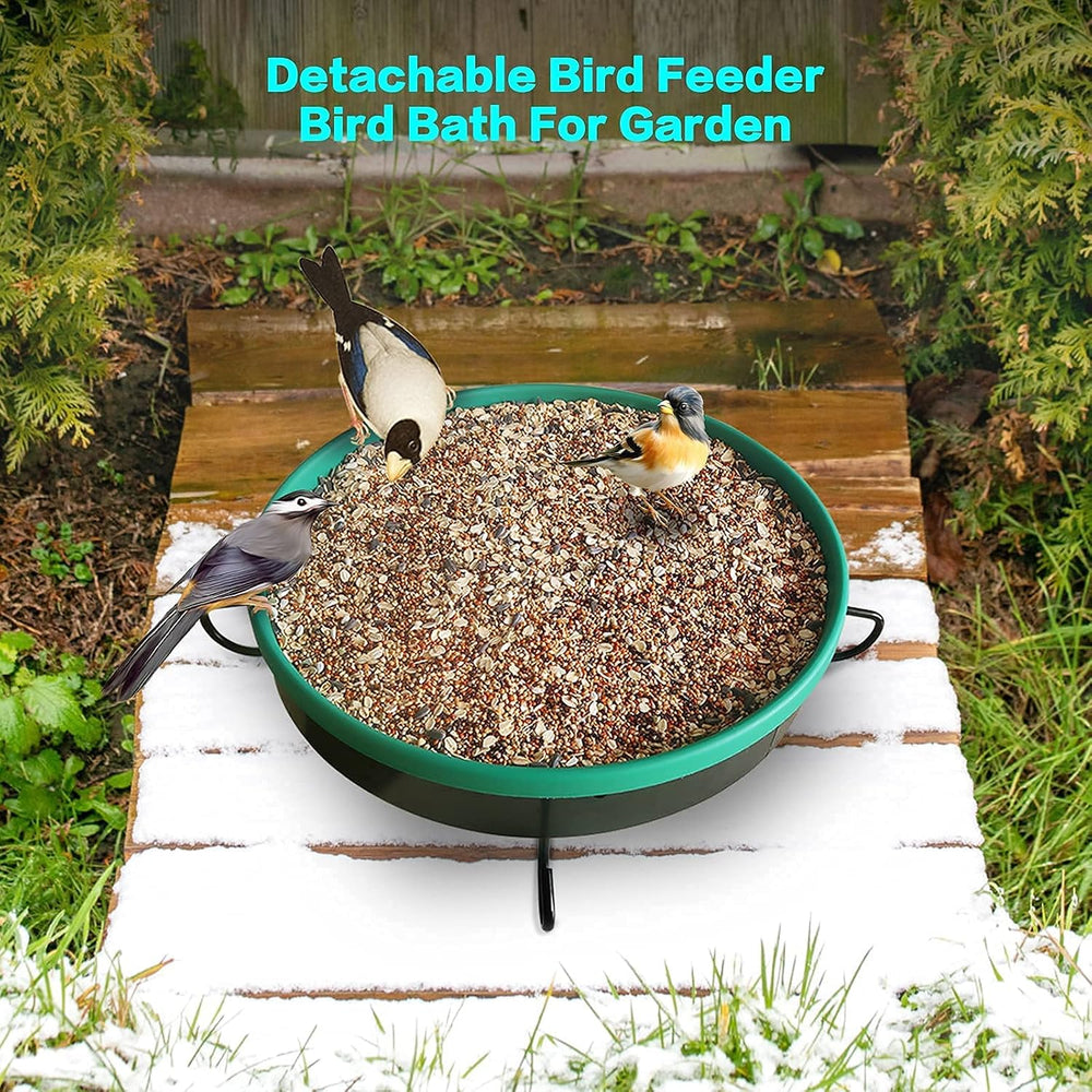 Heated Bird Bath, 3 Easy Ways to Mount Heavy Duty Metal Pedestal Detachable B...