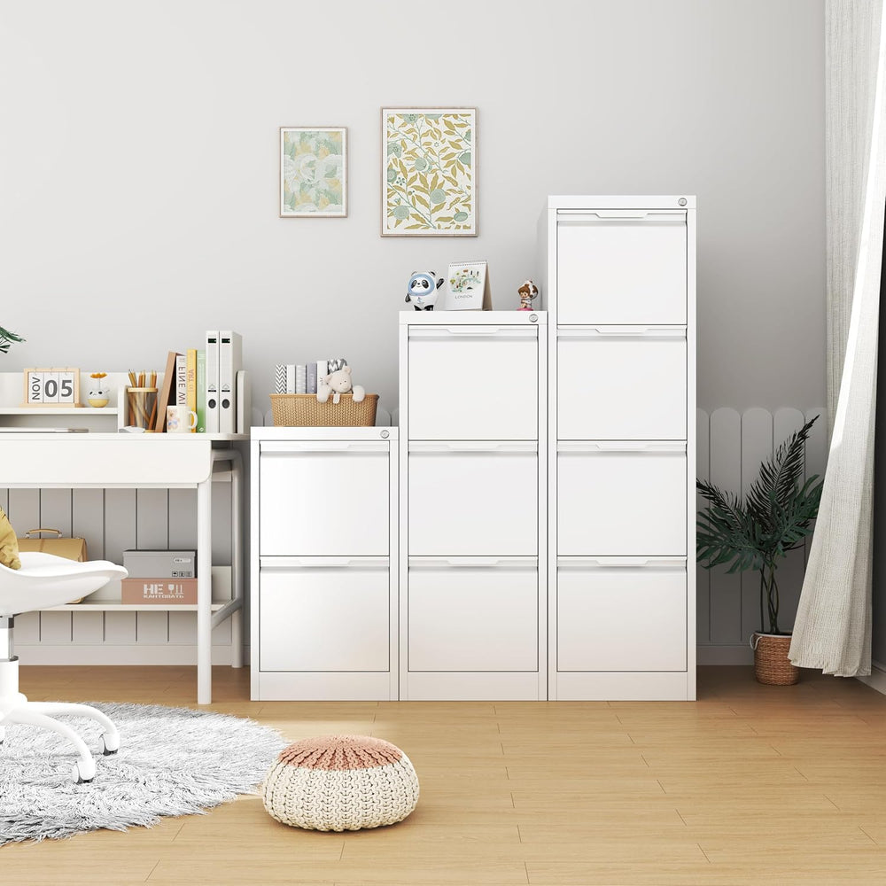 2 Drawer File Cabinet with Lock,Filing Cabinets for Home Office,Metal Small F...