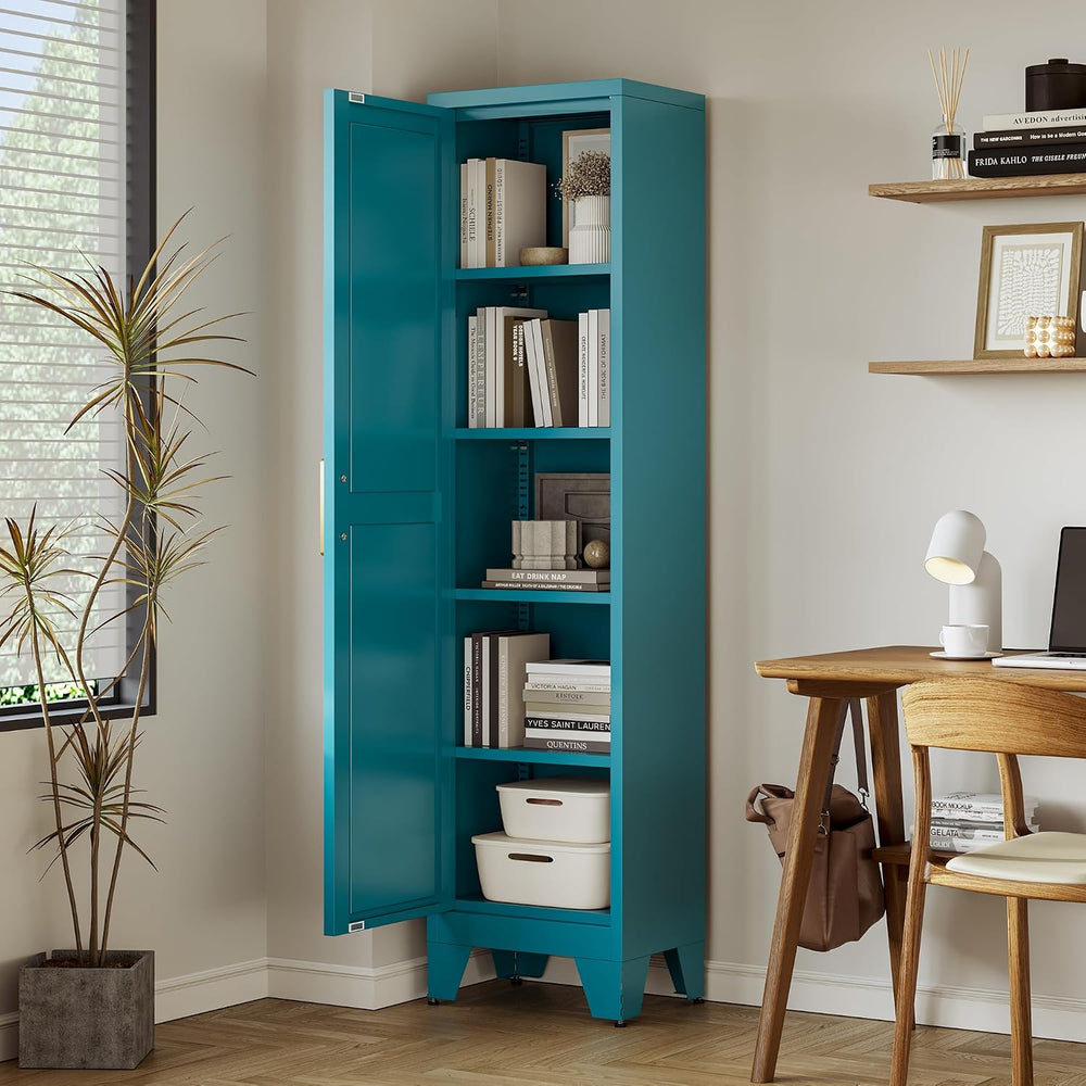 Washsemba 67'' Farmhouse Metal Storage Cabinet with Barn Doors, Steel...