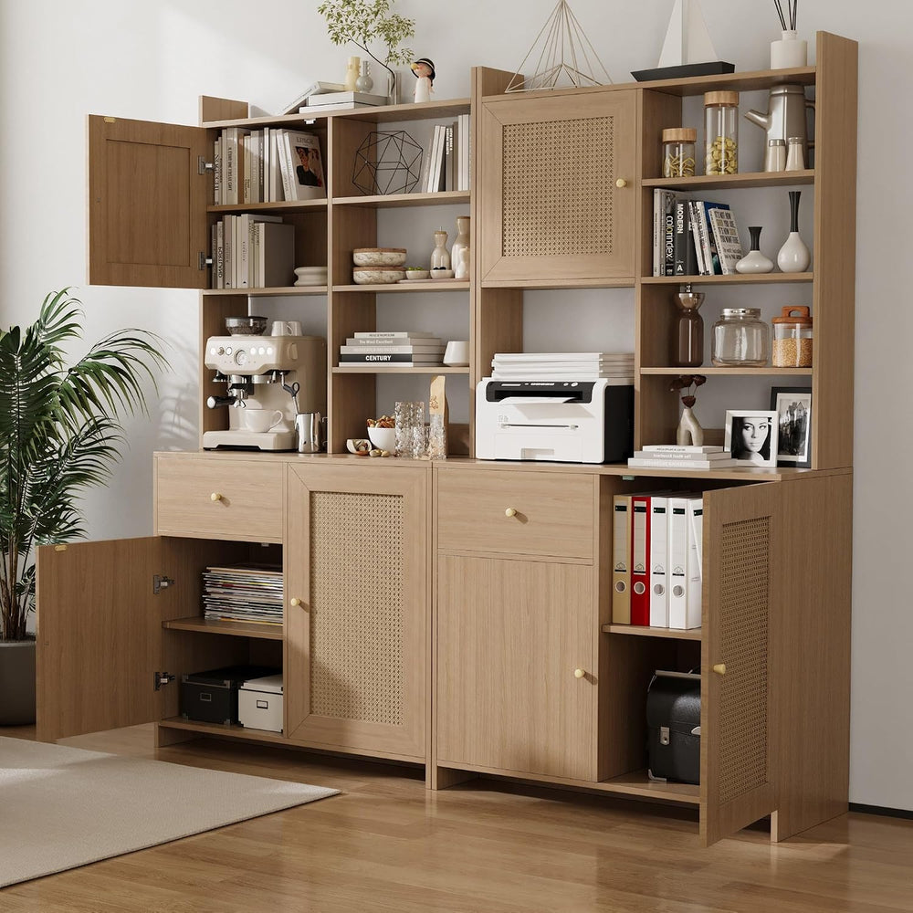 IDEALHOUSE Kitchen Pantry Cabinet with Adjustable Shelf, 71" Tall Storag...