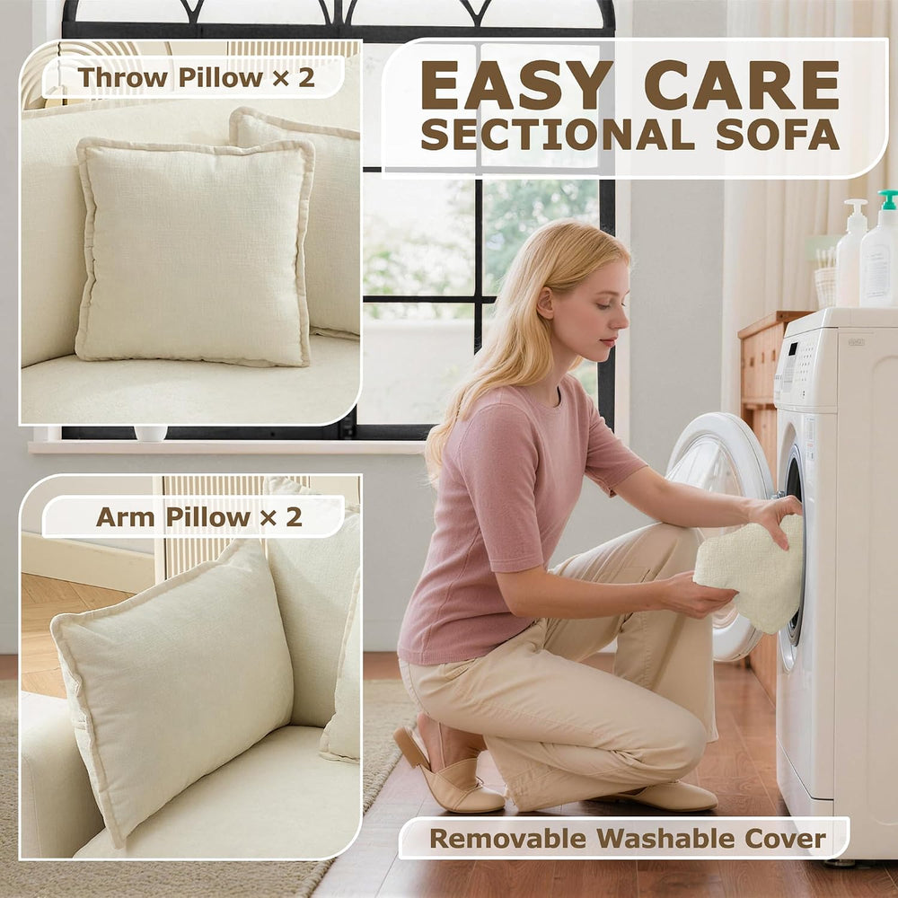 78" Modular Sectional Sofa, Cloud Loveseat Couch for Living Room