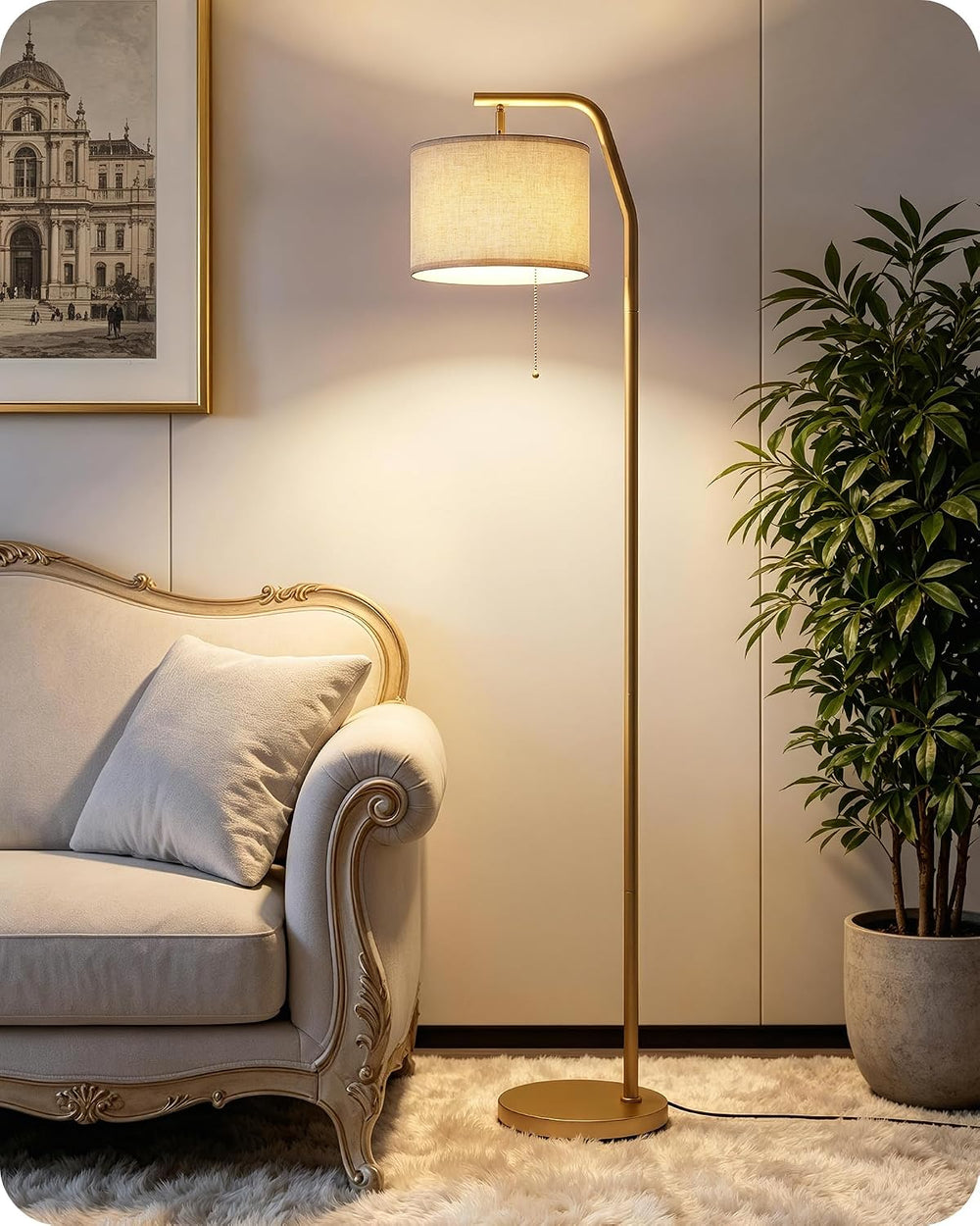 66.1" Tall Floor Lamps with 3 Color Temperatures Bulb & Adjustable L...