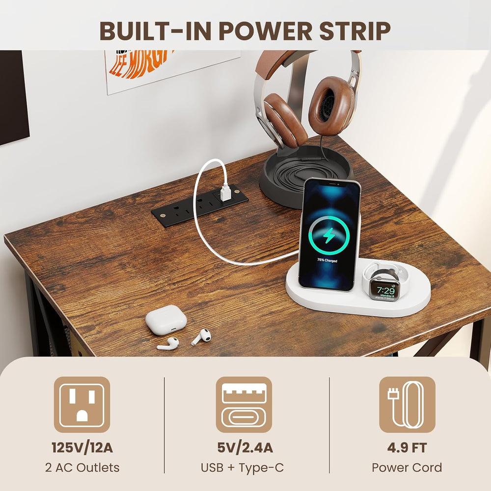 Giantex Record Player Stand with Charging Station, Turntable Stand with Recor...
