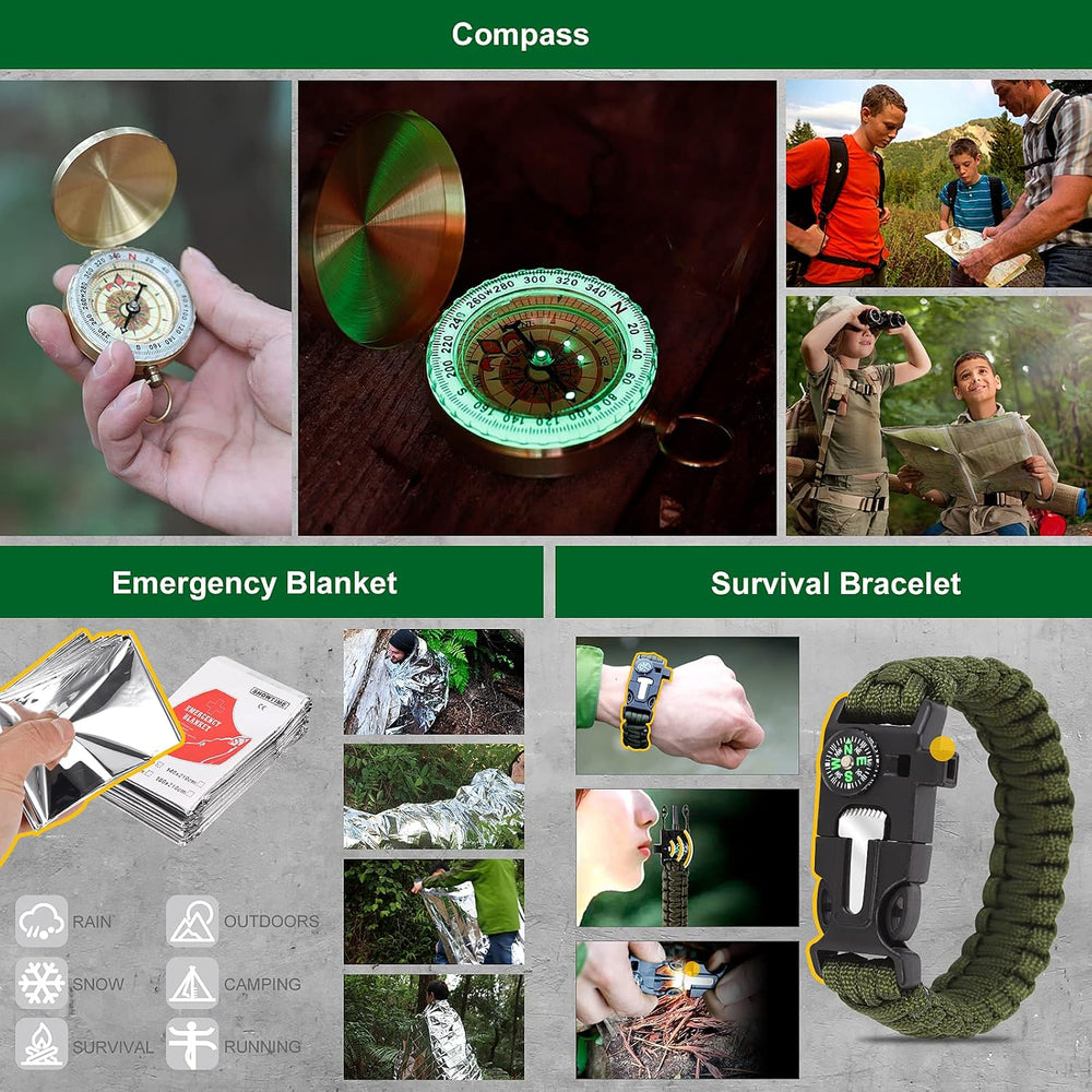 Survival Kits 27 in 1, Survival Gear and Supplies, Christmas Stocking Stuffer...
