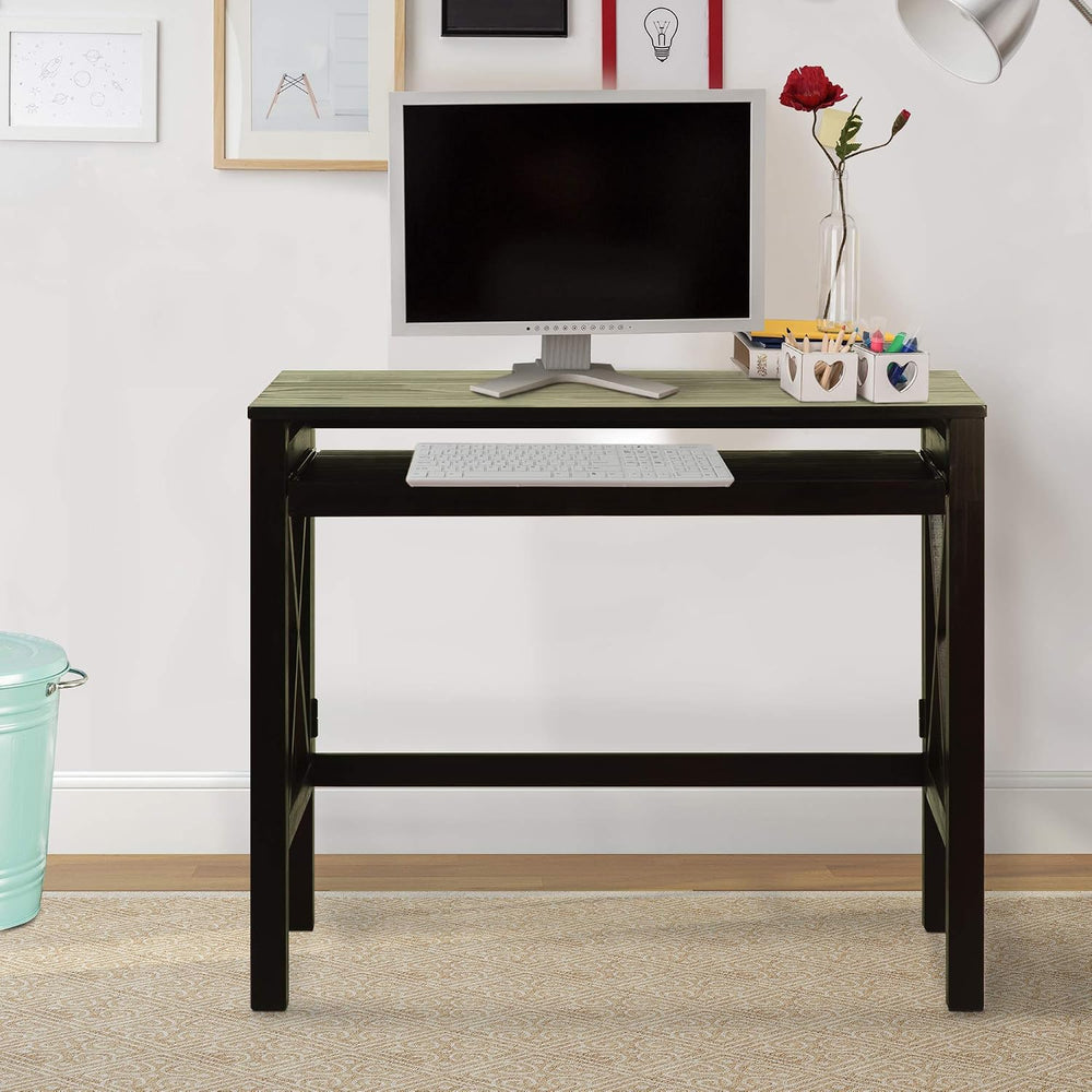Casual Home Montego Folding Desk with Pull-Out Tray-Espresso