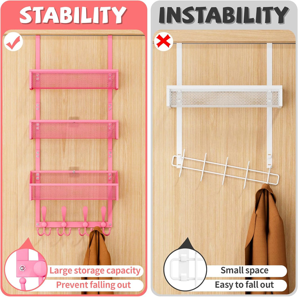 Kaiferty Over The Door Hooks Organizer, Coat Rack Over The Door Storage Hange...