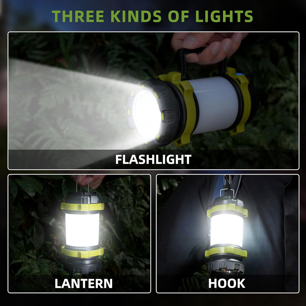 Alpswolf 2Pack Camping Lantern, Rechargeable Flashlight & Emergency Light